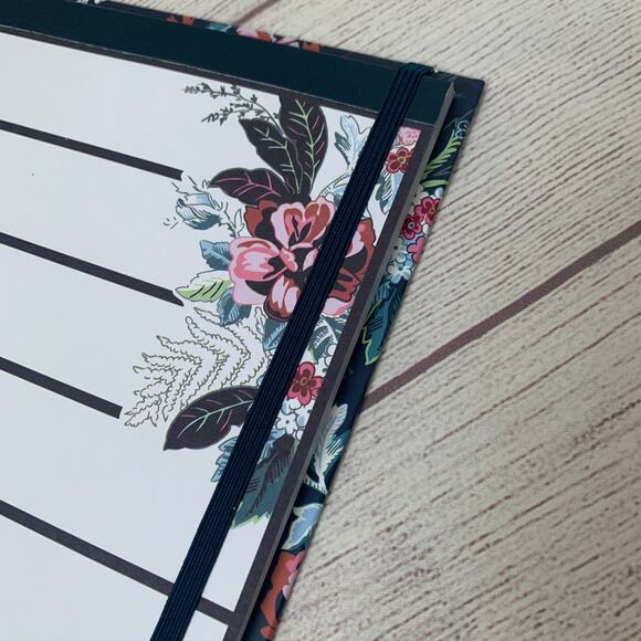 Vera Bradley Weekly Folio Rose Toile Pattern Elastic Closure Note Pads To Do - Picture 8 of 16